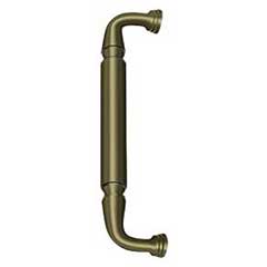 Deltana [DP2575U5] Solid Brass Thru-Bolt Door Pull Handle - Antique Brass Finish - 10&quot; C/C - 11&quot; L