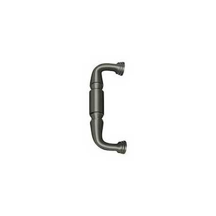 Deltana [DP675U15A] Solid Brass Thru-Bolt Door Pull Handle - Antique Nickel Finish - 6&quot; C/C - 7 3/4&quot; L