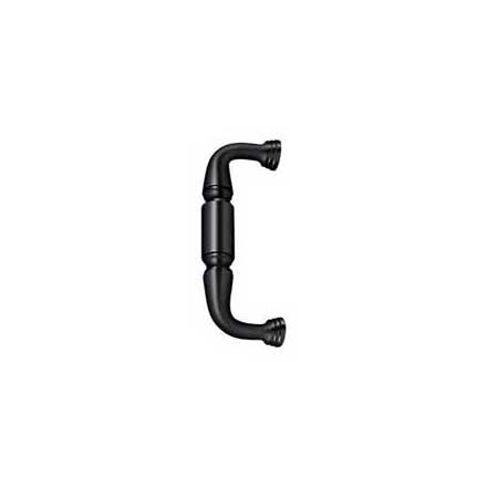 Deltana [DP675U19] Solid Brass Thru-Bolt Door Pull Handle - Paint Black Finish - 6" C/C - 7 3/4" L