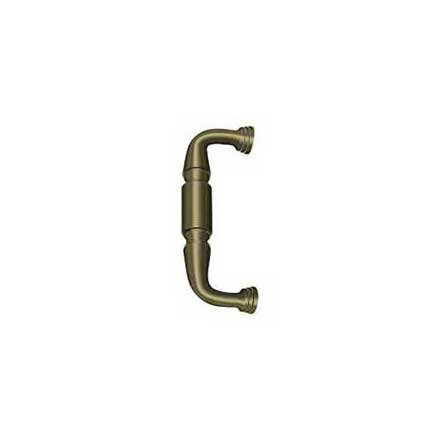 Deltana [DP675U5] Solid Brass Thru-Bolt Door Pull Handle - Antique Brass Finish - 6&quot; C/C - 7 3/4&quot; L