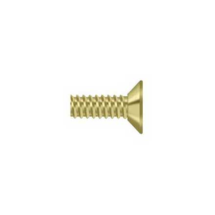Deltana [SCMS905U3] Steel Machine Screw - #9 x 1/2" - Flat Head - Phillips - Polished Brass Finish