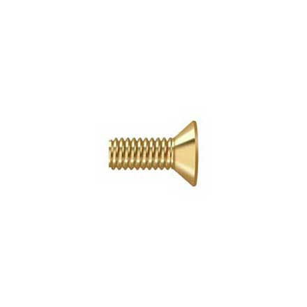 Deltana [SCMB1005CR003] Solid Brass Machine Screw - #10 x 1/2&quot; - Flat Head - Phillips - Polished Brass (PVD) Finish