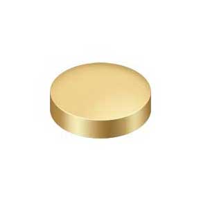 Deltana [SCF100CR003] Solid Brass Screw Cover - Round - Polished Brass (PVD) Finish - 1" Dia.