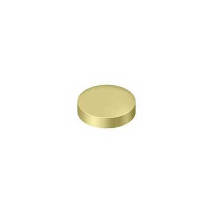 Deltana [SCF100U3] Solid Brass Screw Cover - Round - Polished Brass Finish - 1&quot; Dia.