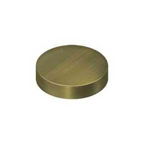 Deltana [SCF100U5] Solid Brass Screw Cover - Round - Antique Brass Finish - 1" Dia.