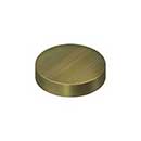 Deltana [SCF100U5] Solid Brass Screw Cover - Round - Antique Brass Finish - 1" Dia.