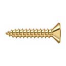 Deltana [SCWB1010CR003] Solid Brass Wood Screw - #10 x 1" - Flat Head - Phillips - Polished Brass (PVD) Finish