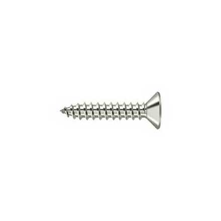 Deltana [SCWB1010U14] Solid Brass Wood Screw - #10 x 1&quot; - Flat Head - Phillips - Polished Nickel Finish