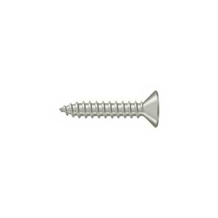 Deltana [SCWB1010U15] Solid Brass Wood Screw - #10 x 1&quot; - Flat Head - Phillips - Brushed Nickel Finish