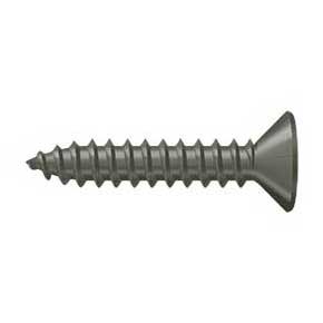 Deltana [SCWB1010U15A] Solid Brass Wood Screw - #10 x 1" - Flat Head - Phillips - Antique Nickel Finish