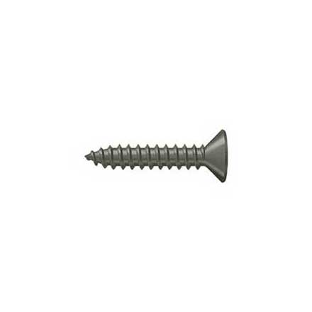 Deltana [SCWB1010U15A] Solid Brass Wood Screw - #10 x 1&quot; - Flat Head - Phillips - Antique Nickel Finish