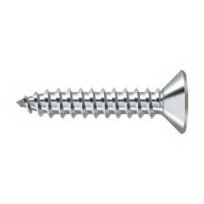 Deltana [SCWB1010U26] Solid Brass Wood Screw - #10 x 1" - Flat Head - Phillips - Polished Chrome Finish