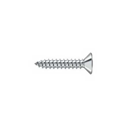 Deltana [SCWB1010U26] Solid Brass Wood Screw - #10 x 1&quot; - Flat Head - Phillips - Polished Chrome Finish