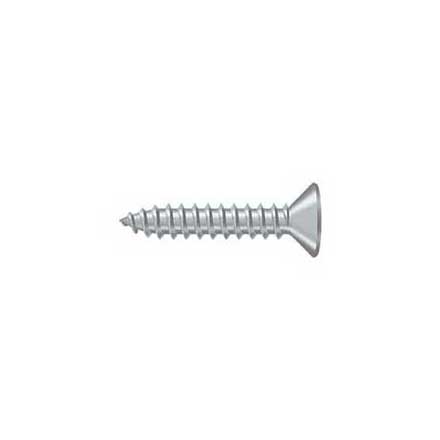 Deltana [SCWB1010U26D] Solid Brass Wood Screw - #10 x 1&quot; - Flat Head - Phillips - Brushed Chrome Finish