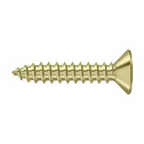Deltana [SCWB1010U3-UNL] Solid Brass Wood Screw - #10 x 1" - Flat Head - Phillips - Polished Brass (Unlacquered) Finish