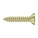 Deltana [SCWB1010U3-UNL] Solid Brass Wood Screw - #10 x 1&quot; - Flat Head - Phillips - Polished Brass (Unlacquered) Finish