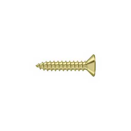 Deltana [SCWB1010U3] Solid Brass Wood Screw - #10 x 1&quot; - Flat Head - Phillips - Polished Brass Finish