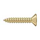 Deltana [SCWB1010U4] Solid Brass Wood Screw - #10 x 1" - Flat Head - Phillips - Brushed Brass Finish