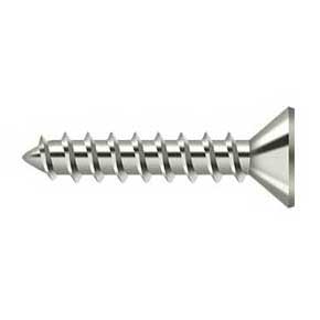 Deltana [SCWS1010U14] Steel Wood Screw - #10 x 1" - Flat Head - Phillips - Polished Nickel Finish