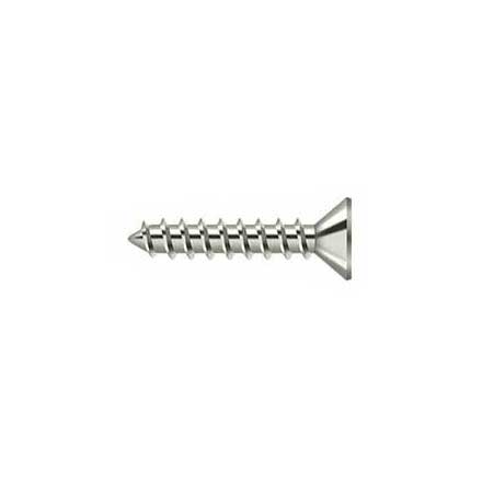 Deltana [SCWS1010U14] Steel Wood Screw - #10 x 1&quot; - Flat Head - Phillips - Polished Nickel Finish