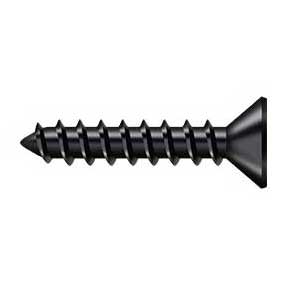 Deltana [SCWS1010U1B] Steel Wood Screw - #10 x 1" - Flat Head - Phillips - Paint Black Finish