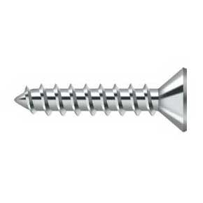 Deltana [SCWS1010U26] Steel Wood Screw - #10 x 1" - Flat Head - Phillips - Polished Chrome Finish