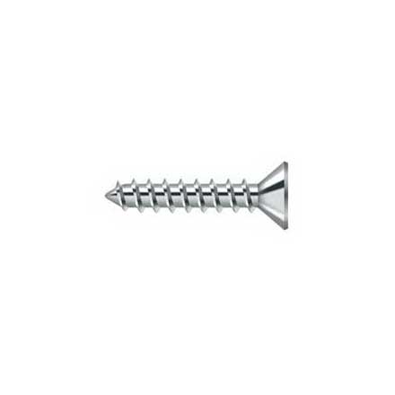 Deltana [SCWS1010U26] Steel Wood Screw - #10 x 1&quot; - Flat Head - Phillips - Polished Chrome Finish