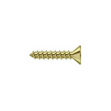 Deltana [SCWS1010U3] Steel Wood Screw - #10 x 1&quot; - Flat Head - Phillips - Polished Brass Finish