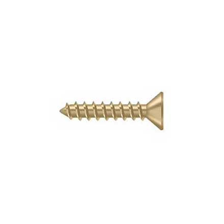 Deltana [SCWS1010U4] Steel Wood Screw - #10 x 1&quot; - Flat Head - Phillips - Brushed Brass Finish