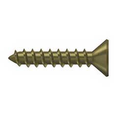 Deltana [SCWS1010U5] Steel Wood Screw - #10 x 1&quot; - Flat Head - Phillips - Antique Brass Finish