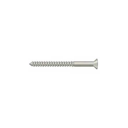 Deltana [SCWB1025U15] Solid Brass Wood Screw - #10 x 2 1/2&quot; - Flat Head - Phillips - Brushed Nickel Finish