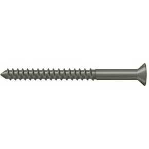 Deltana [SCWB1025U15A] Solid Brass Wood Screw - #10 x 2 1/2" - Flat Head - Phillips - Antique Nickel Finish
