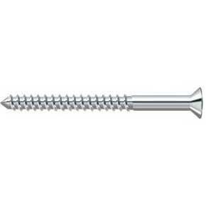 Deltana [SCWB1025U26] Solid Brass Wood Screw - #10 x 2 1/2" - Flat Head - Phillips - Polished Chrome Finish