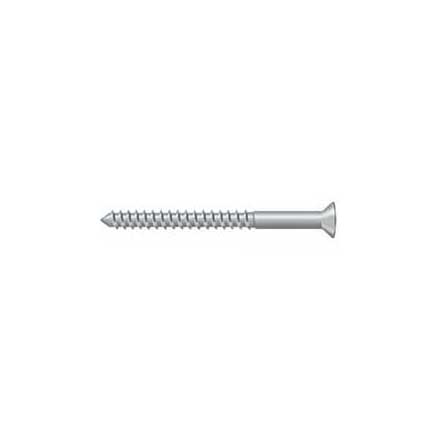 Deltana [SCWB1025U26D] Solid Brass Wood Screw - #10 x 2 1/2&quot; - Flat Head - Phillips - Brushed Chrome Finish