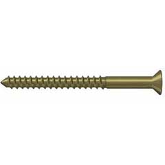 Deltana [SCWB1025U5] Solid Brass Wood Screw - #10 x 2 1/2&quot; - Flat Head - Phillips - Antique Brass Finish