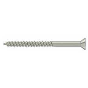 Deltana [SCWS1025U15] Steel Wood Screw - #10 x 2 1/2" - Flat Head - Phillips - Brushed Nickel Finish