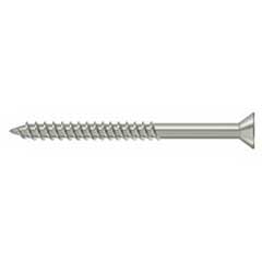 Deltana [SCWS1025U15] Steel Wood Screw - #10 x 2 1/2&quot; - Flat Head - Phillips - Brushed Nickel Finish