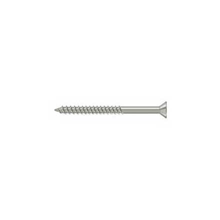 Deltana [SCWS1025U15] Steel Wood Screw - #10 x 2 1/2&quot; - Flat Head - Phillips - Brushed Nickel Finish