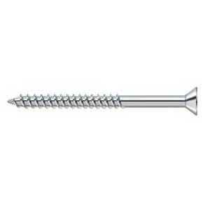 Deltana [SCWS1025U26] Steel Wood Screw - #10 x 2 1/2" - Flat Head - Phillips - Polished Chrome Finish
