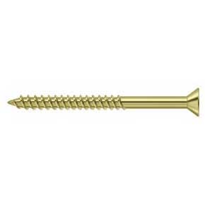 Deltana [SCWS1025U3] Steel Wood Screw - #10 x 2 1/2" - Flat Head - Phillips - Polished Brass Finish
