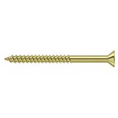 Deltana [SCWS1025U3] Steel Wood Screw - #10 x 2 1/2&quot; - Flat Head - Phillips - Polished Brass Finish