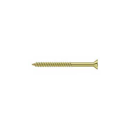 Deltana [SCWS1025U3] Steel Wood Screw - #10 x 2 1/2" - Flat Head - Phillips - Polished Brass Finish