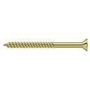 Deltana [SCWS1025U3] Steel Wood Screw - #10 x 2 1/2&quot; - Flat Head - Phillips - Polished Brass Finish