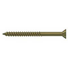Deltana [SCWS1025U5] Steel Wood Screw - #10 x 2 1/2&quot; - Flat Head - Phillips - Antique Brass Finish