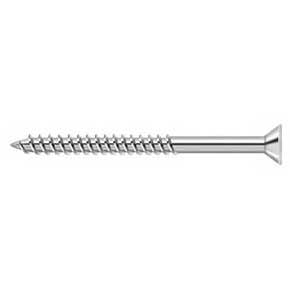 Deltana [SCWS1025USPW] Steel Wood Screw - #10 x 2 1/2" - Flat Head - Phillips - Prime Coat White Finish