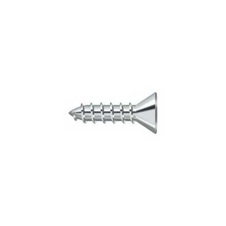 Deltana [SCWS1075U26] Steel Wood Screw - #10 x 3/4&quot; - Flat Head - Phillips - Polished Chrome Finish