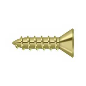 Deltana [SCWS1075U3] Steel Wood Screw - #10 x 3/4" - Flat Head - Phillips - Polished Brass Finish