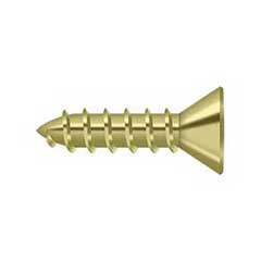 Deltana [SCWS1075U3] Steel Wood Screw - #10 x 3/4&quot; - Flat Head - Phillips - Polished Brass Finish