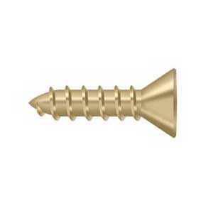 Deltana [SCWS1075U4] Steel Wood Screw - #10 x 3/4" - Flat Head - Phillips - Brushed Brass Finish