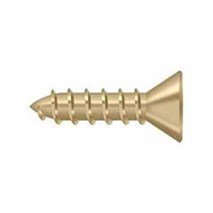 Deltana [SCWS1075U4] Steel Wood Screw - #10 x 3/4&quot; - Flat Head - Phillips - Brushed Brass Finish